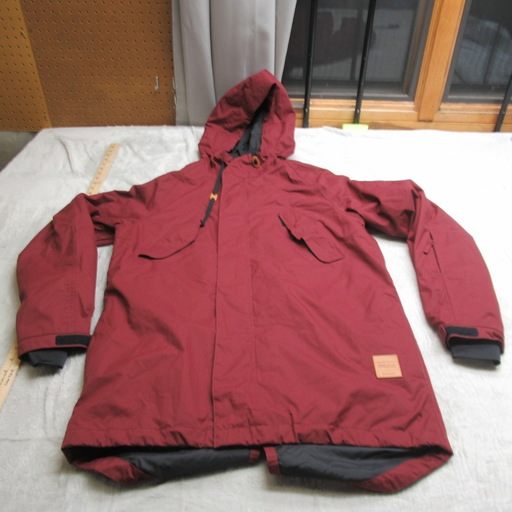 Thirtytwo Snowboarding Jacket Womens Small Red Deep Creek Parka Ski Bradshaw